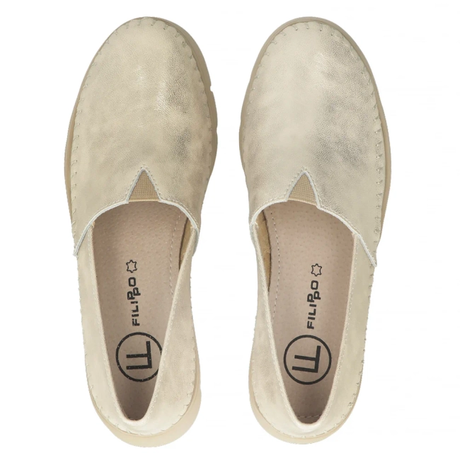 Leather shoes Filippo DP6161/25 GO gold