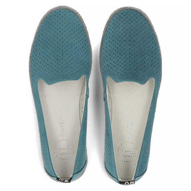 Skórzane półbuty Filippo DP081/22 BL niebieskie