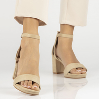 Sandały na obcasie Filippo DS4488/23 BE beżowe