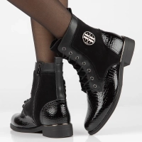 Leather ankle boots Filippo DBT4917/23 BK CR black