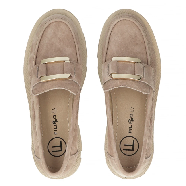 Leather shoes Filippo DP6099/24 BE beige