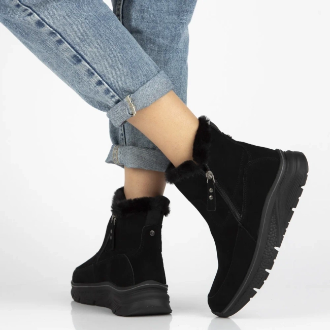 Leather ankle boots Filippo DBT7291/25 BK black