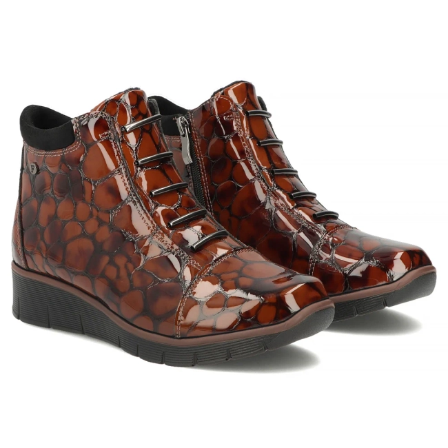 Leather wedge ankle boots Filippo DBT3179/26 BR CR brown