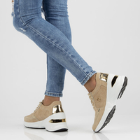 Leather Sneakers Filippo DP3655/22 BE beżowe