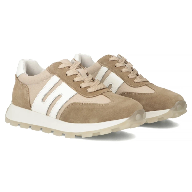 Leather sneakers Filippo DP7690/26 BE beige
