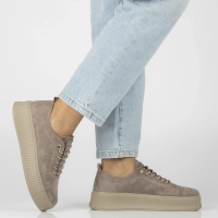 Skórzane sneakersy Filippo DP8343/26 BE beżowe