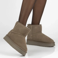 Skórzane śniegowce Filippo DBT7329/25 TP beżowe