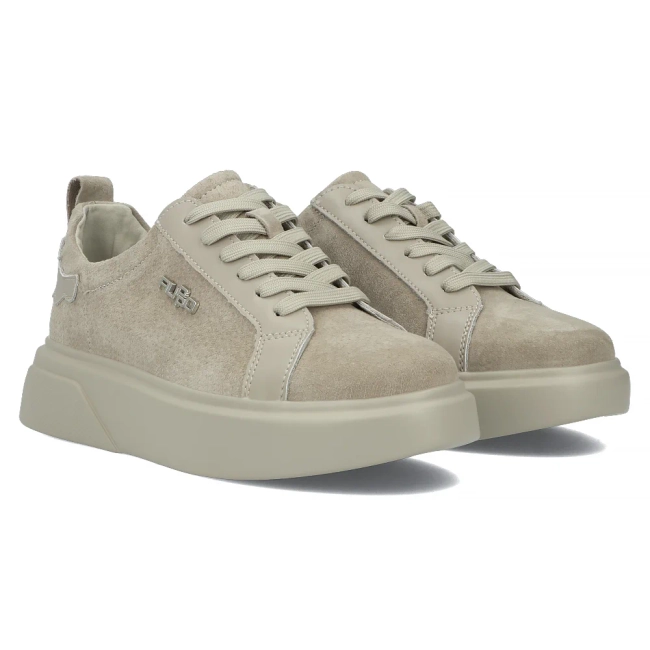 Skórzane sneakersy Filippo DP4580/24 BE szare