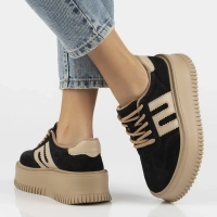 Leather sneakers Filippo DP7111/25 BK black