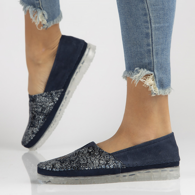 Leather shoes Filippo DP2147/22 NV navy blue