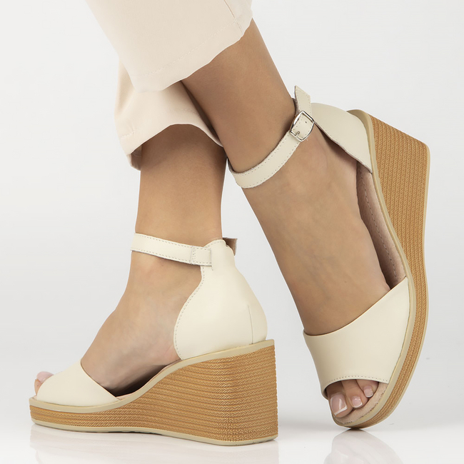 Leather sandals Filippo DS4507/23 BE beige