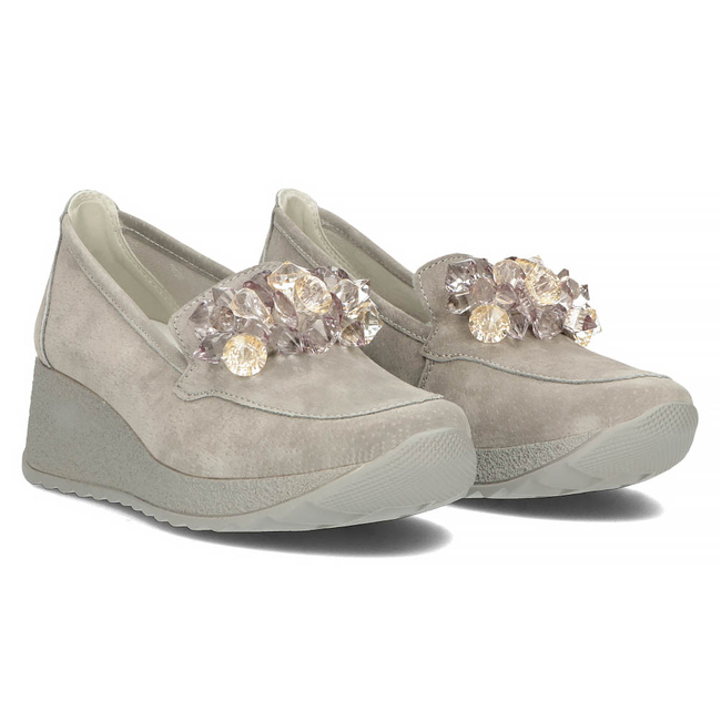 Leather shoes Filippo DP4563/23 GR grey