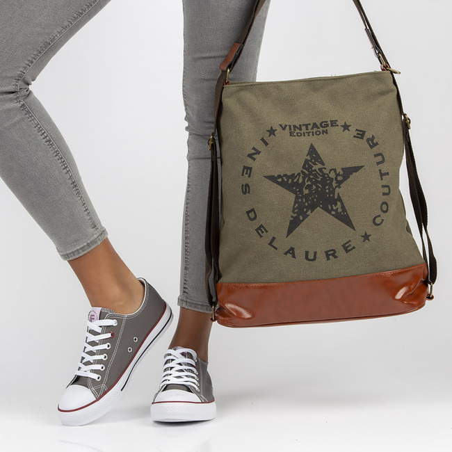 Ines Delaure handbag 1682690 khaki