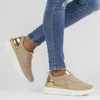 Skórzane Sneakersy Filippo DP3505/22 BE beżowe