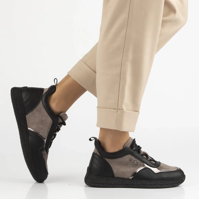 Skórzane sneakersy Filippo DP7406/25 TP BK czarne