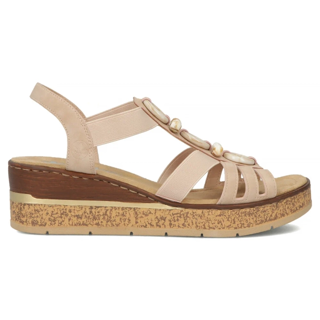 Sandals Rieker 63778-31 pink