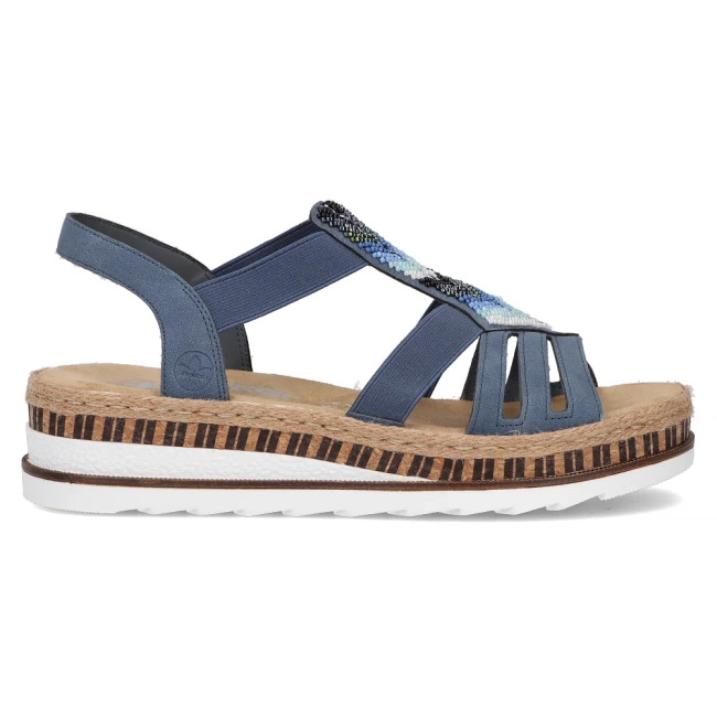 Sandały Rieker V7909-12 niebieskie