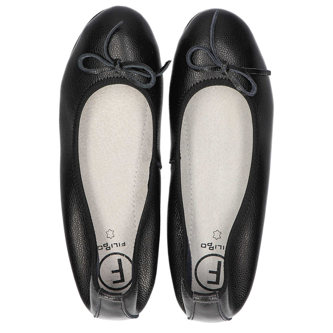 Leather ballerinas Filippo DP038/20 BK black