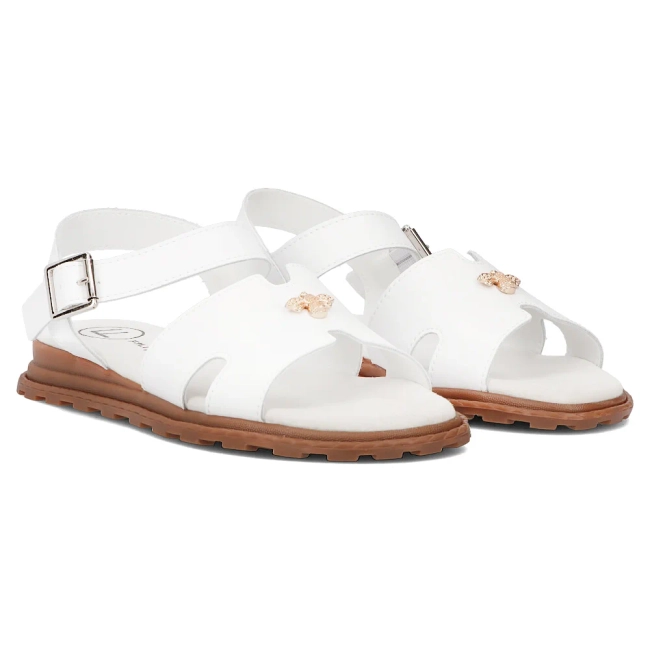 Leather sandals Filippo DS7031/25 WH white