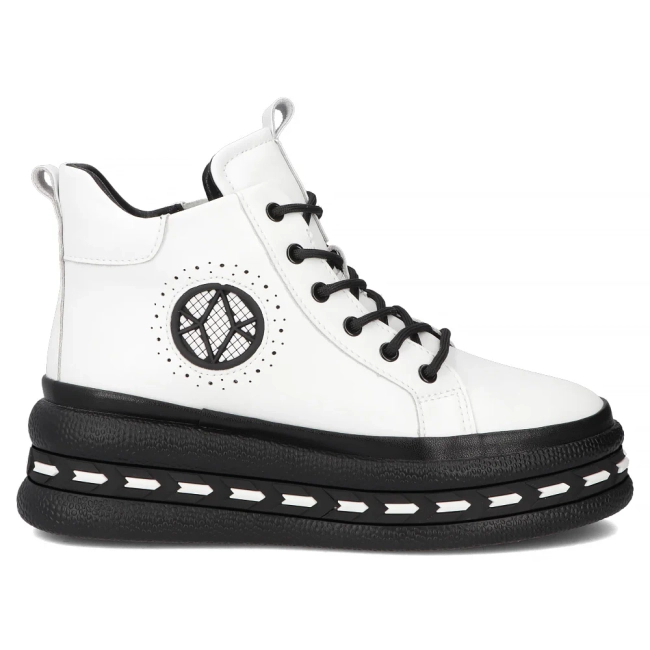 Leather ankle boots Filippo DBT7120/25 WH white