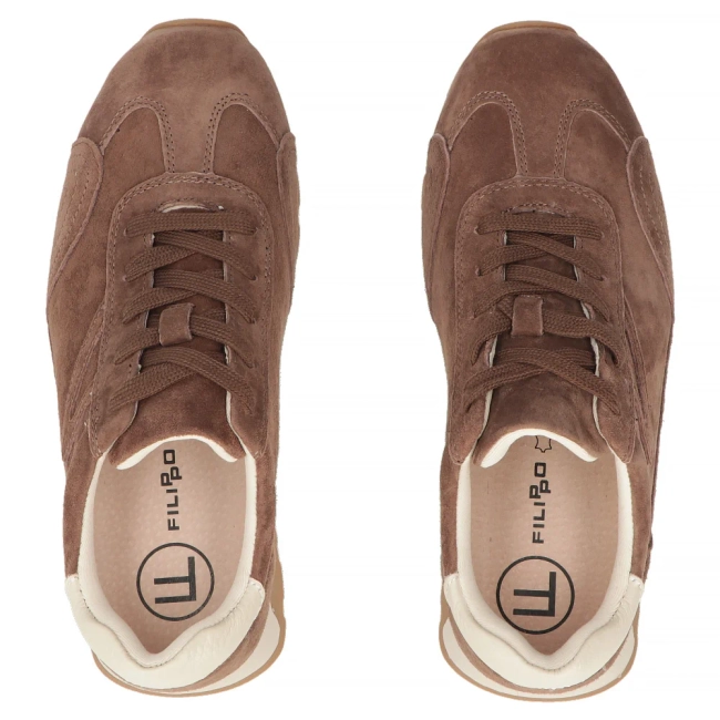 Leather sneakers Filippo DP7962/26 BR brown