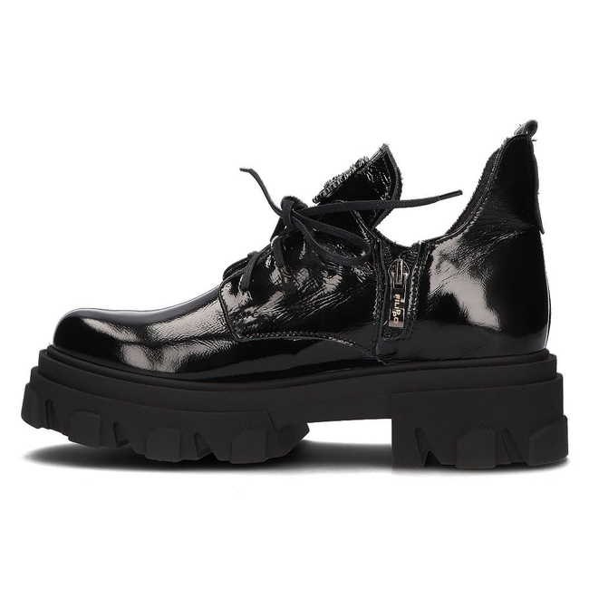 Leather boots Filippo 30056 black lacquered