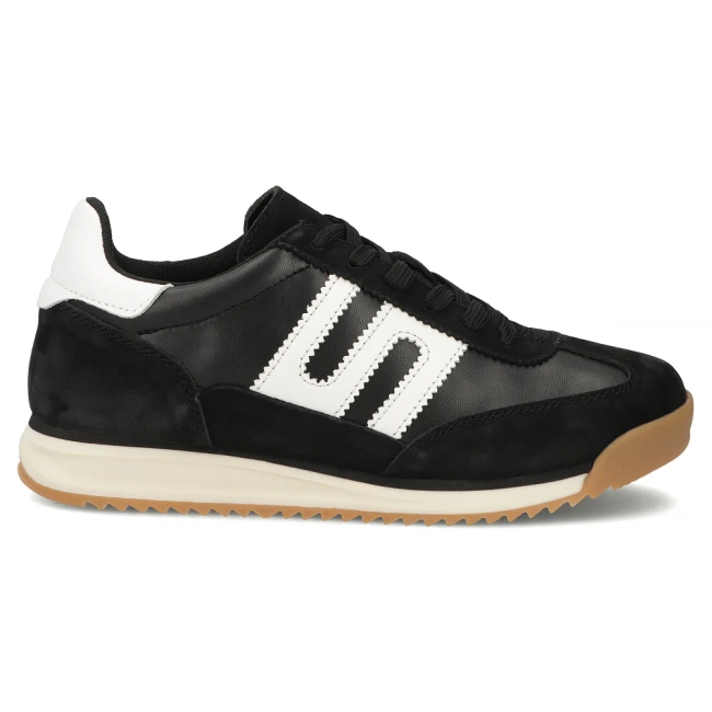 Skórzane sneakersy Filippo DP7686/26 BK czarne