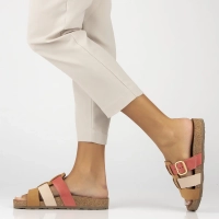 Leather flip-flops Yokono JERBA-137 NOBUCK MULT FU multicolor