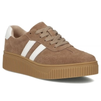 Leather sneakers Filippo DP6776/26 BE WH brown