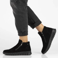 Leather ankle boots DBT6345/24 BK SU black