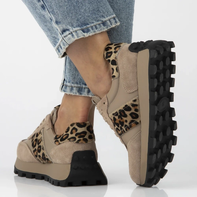 Skórzane sneakersy Filippo DP7112/26 BE LEO brązowe