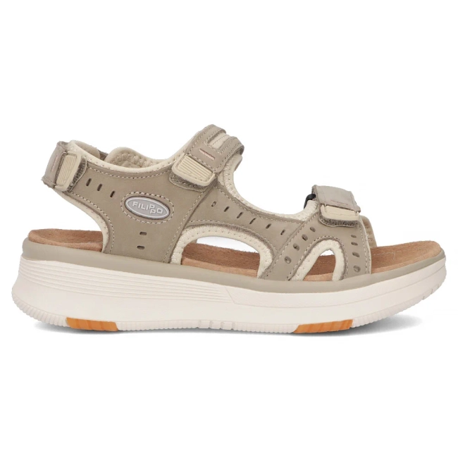 Leather sandals Filippo DS7034/25 BE beige