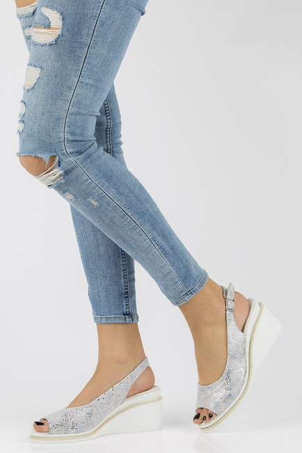 Leather sandals Filippo DS2150/21 SI silver