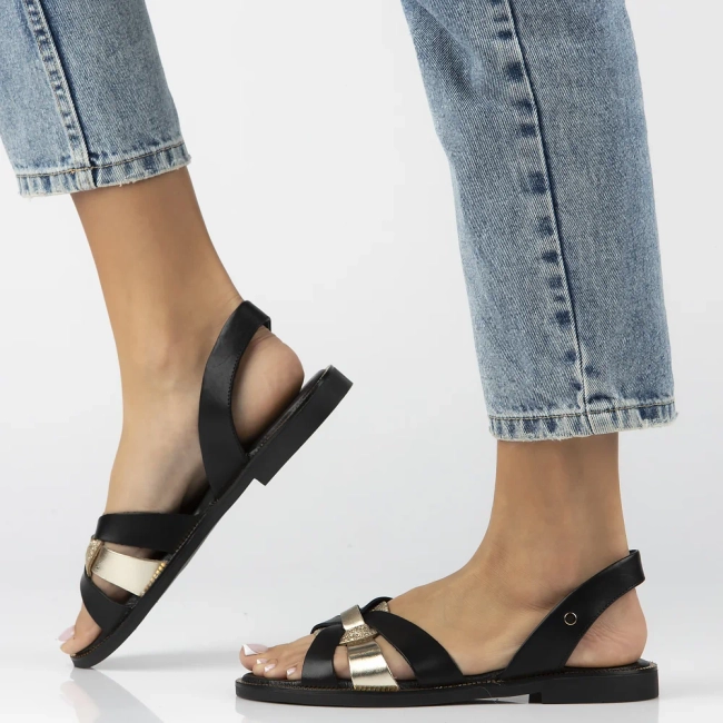 Leather sandals Filippo 40382 black