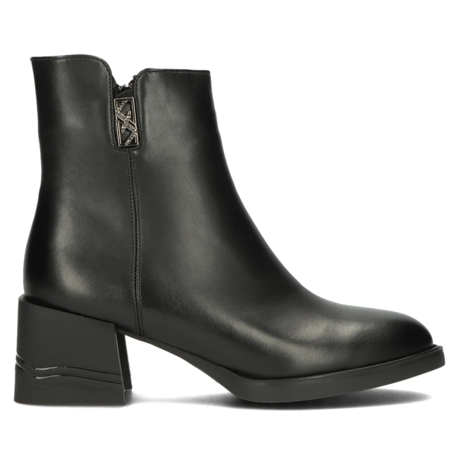 Botki na obcasie Filippo DBT4854/23 BK czarne