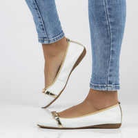 Leather ballerinas Filippo DP3709/22 WH white