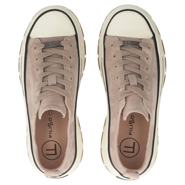 Leather sneakers Filippo DP7501/26 BE Beige