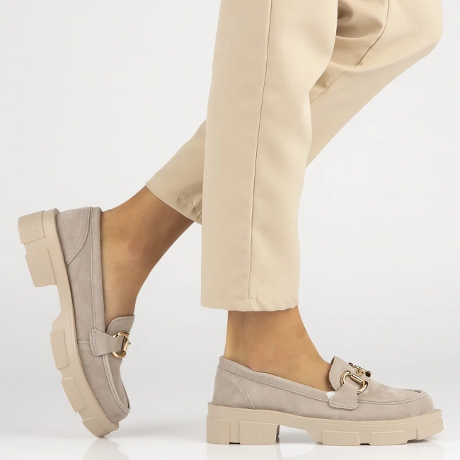 Leather shoes Filippo DP6100/24 TP taupe