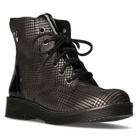 Leather boots Filippo 514 gray checkered