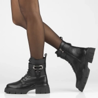 Leather boots Filippo DBT6421/24 BK black