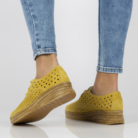 Leather shoes Filippo DP2162/21 YL yellow