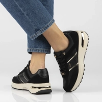 Skórzane sneakersy Filippo DP7772/26 BK czarne