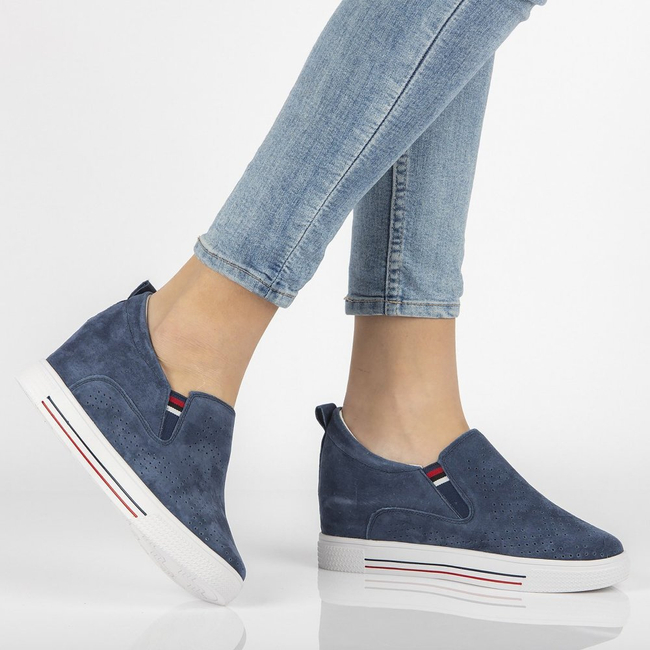 Leather shoes Filippo DP1356/21 NV navy blue