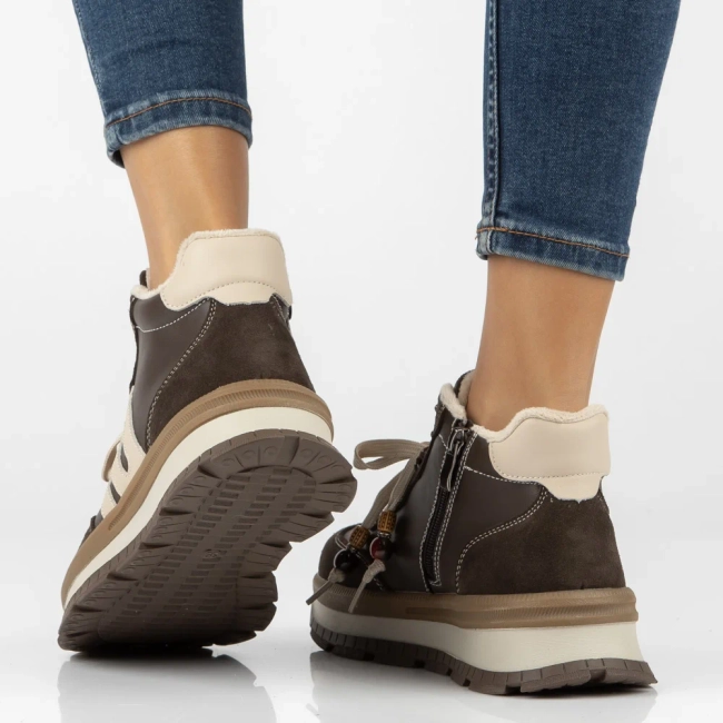 Leather platform ankle boots Filippo DBT8064/26 D BR brown