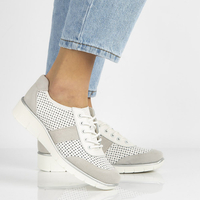 Leather shoes Filippo DP028/21 WH white lace-up