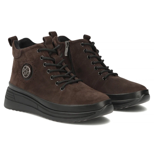 Leather platform ankle boots Filippo DBT4215/26 D BR brown