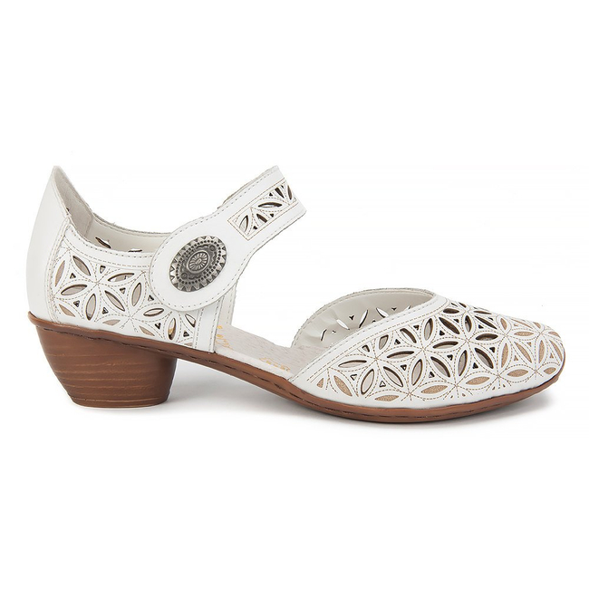 Sandały Rieker 43726-80 weiss białe