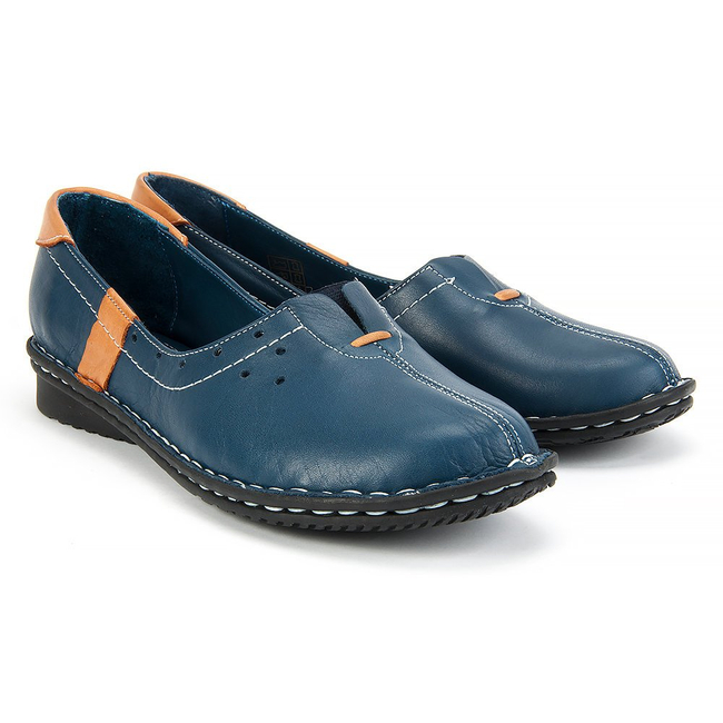 Lanqier 38C358 Blue/Brown shoes