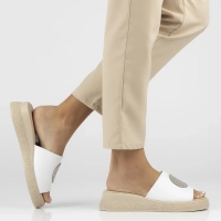 Leather flip-flops Filippo DK6987/25 WH white