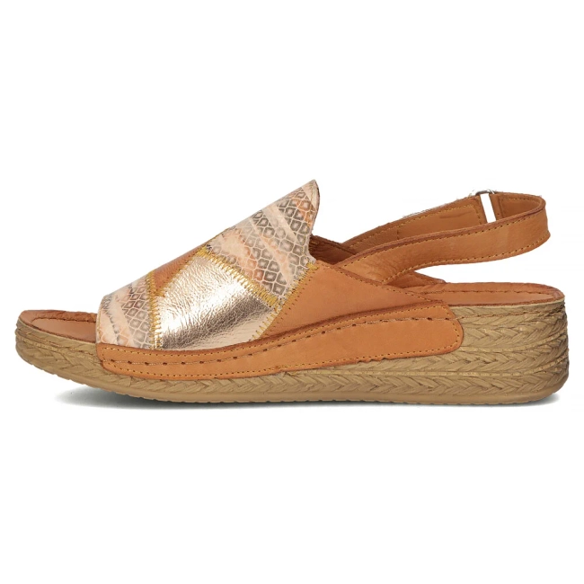 Leather sandals Maciejka L7067-29/00-1 red